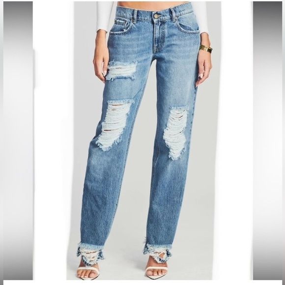 Retrofete Denim - NWT Retrofete Women’s Maggie Distressed Low Rise Jean in Coast